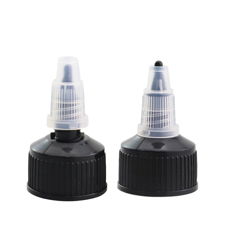 Caishun 20PCS Conical Squeeze Bottle Replacement Caps 24mm Neck Diameter Multifunctional Screw on HDPE Dispensing Cover Suitable for Spice and Paint Making - Image 3